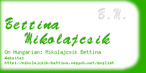 bettina mikolajcsik business card